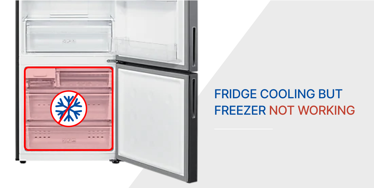 Samsung fridge cooling but freezer not working