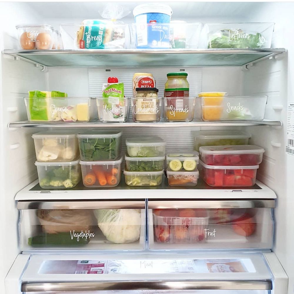 Labels in fridge