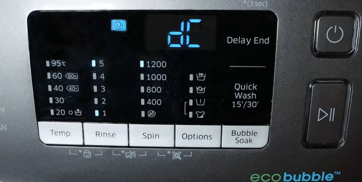 Samsung washer DC error code
