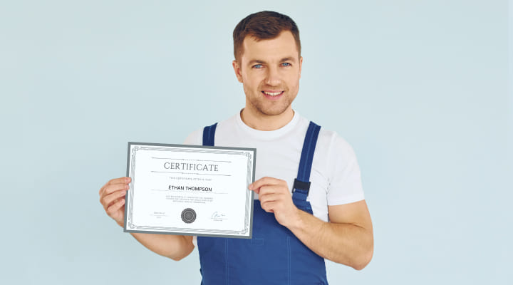 appliance repair certificate
