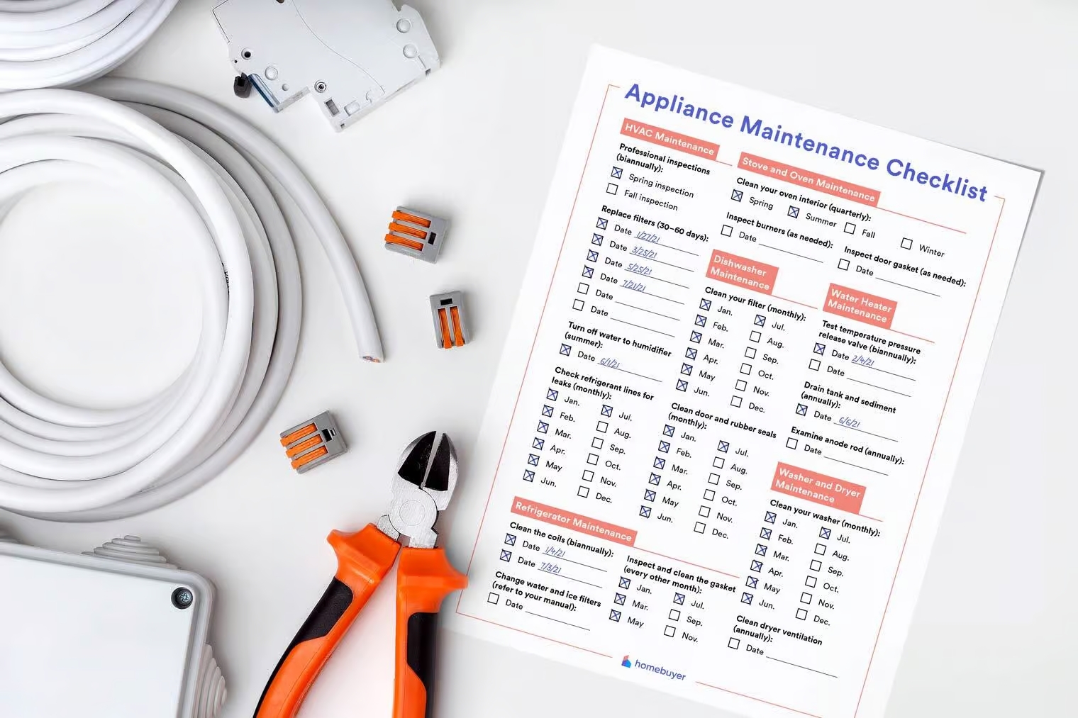 appliance maintenance checklist